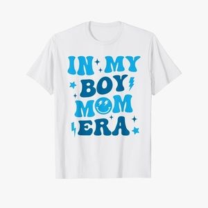 “In my boy mom era” graphic T-shirt